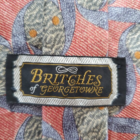 Britches of Georgetowne Vintage Silk Tie - Picture 3 of 5
